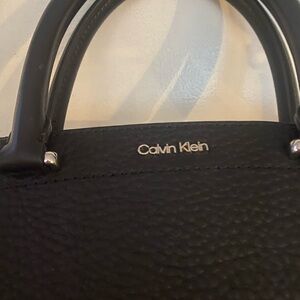Calvin Klein Collection Black Pebbled Shoulder Bag